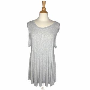 By Together You & I Grey Ribbed Swing Dress BT12